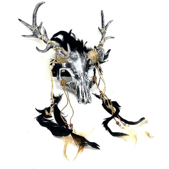 Krampus Ram Goat Demon with Horns Devil Halloween Masquerade Mask… - Picture 2 of 5